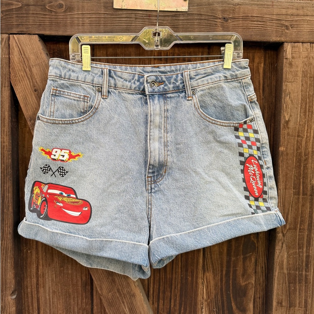 Pixar Lightning McQueen denim shorts size 11